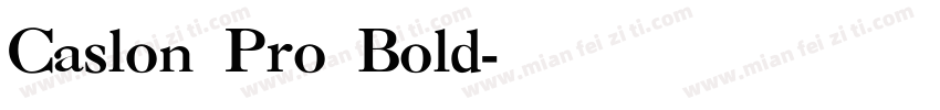 Caslon Pro Bold字体转换